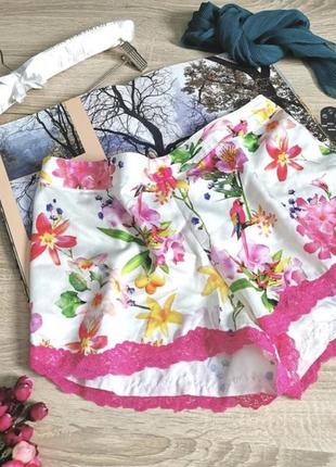 Пижама шорты цветочный принт