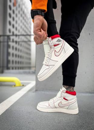 Кросівки nike air jordan 1 retro high phantom gym red