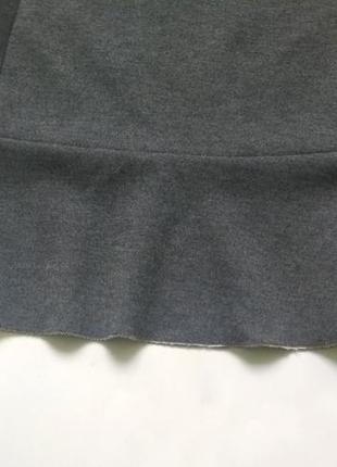 Стильна спідниця з воланом  на осінь весну/юбка с оборкой c плотной ткани3 фото