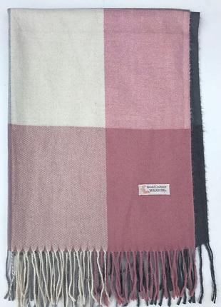 🏷️теплий кашеміровий шарф /палантин в клітинку ❄️