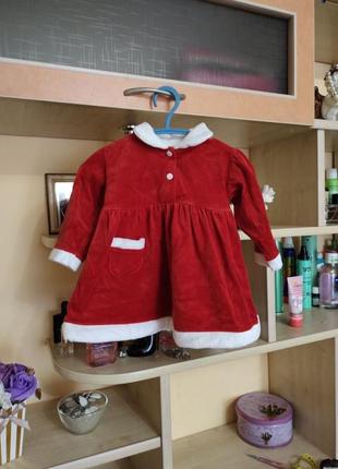 Сукня снігуронька новорічне велюрове плаття