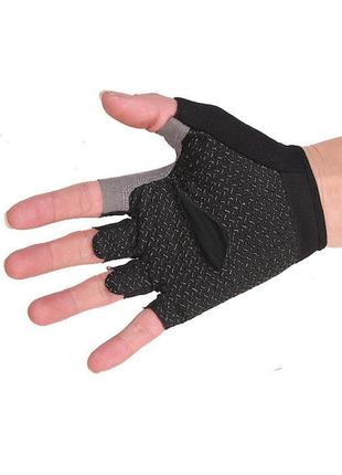Велосипедные перчатки без пальцев huwai черные2 фото