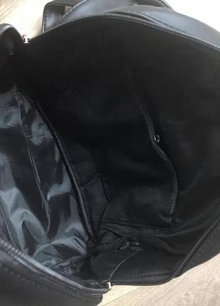Женский рюкзак городской мини под рептилию черный7 фото