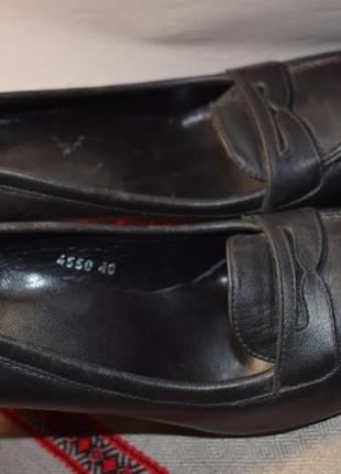 Кожаные туфли лоферы италия goffredo fantini made in italy р.40 26,4 см3 фото