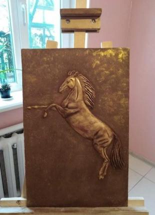 Об'ємна картина - барельєф "кінь"1 фото