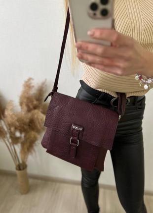 Сумка жіноча повсякденна на довгому ремінці yy coveri s01-0432 бордо