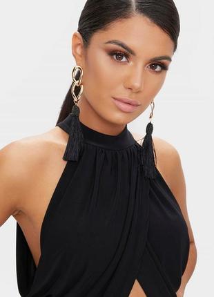 Neck wrap crop-top prettylittlething2 фото