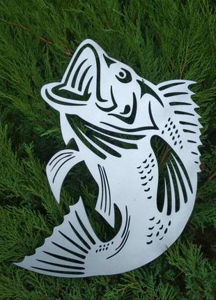 Панно настенное рыба. декоративное панно из дерева. интерьерный декор.
