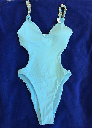 Нереально красивые фирменные голубые  купальники new yorker