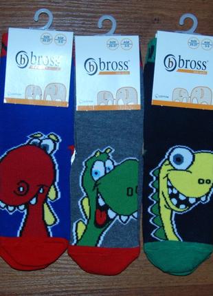 Демісезонні носки шкарпетки бросс bross 3-5 динозавр