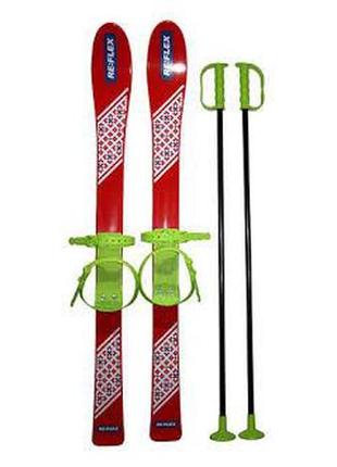 Лыжи с палками беговые reflex, 90см детские пластиковые, лижі 04625 рефлекс