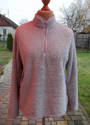 ( 48 р) женский флисовый свитер кофта толстовка б / у