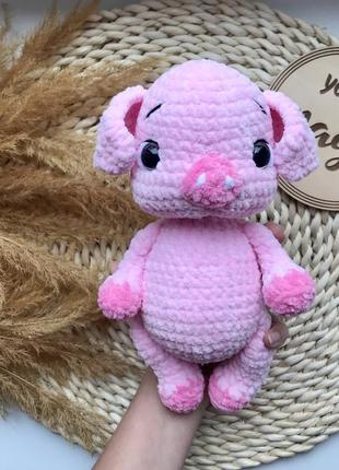 Вязана свинка/свинка гачком/ плюшева свинка іграшка