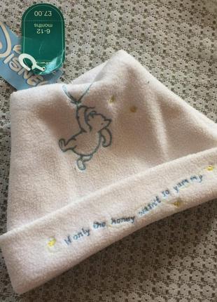 Мила шапка з вишивкою вінні пух унісекс  disney mothercare