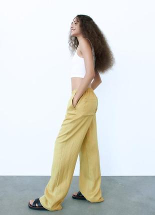 Прямые брюки, штаны плацо нова коллекция zara
