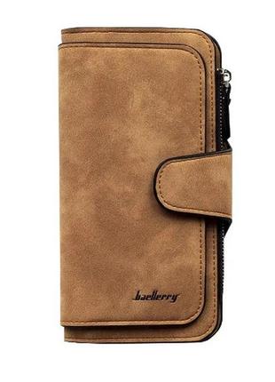 Жіночий замшевий гаманець клатч baellerry в кольорах коричневий