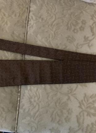 Шовкова коричнева краватка  віл німецького боенду bugatti2 фото