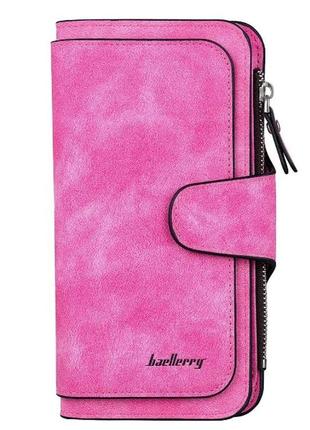 Жіночий замшевий гаманець клатч baellerry в кольорах рожевий