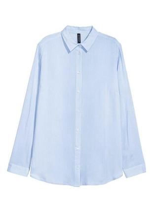 Сорочка з віскози нова голуба у дрібну полосочку