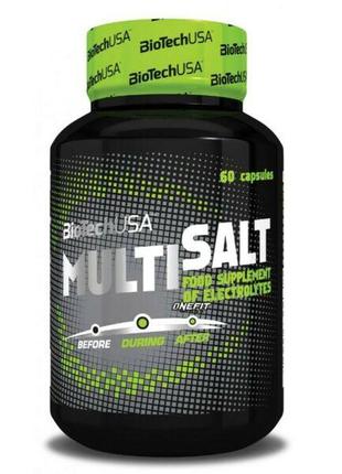 Сольові капсули з електролітами biotech multi salt 60 капсул