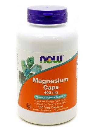 Магний now magnesium caps 400мг 180 капсул