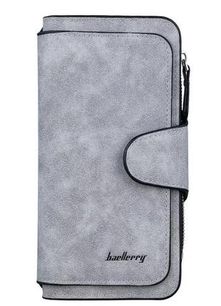 Жіночий замшевий гаманець клатч baellerry в кольорах сірий