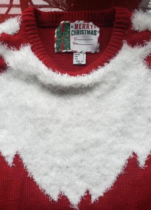Primark мужской красный новогодний свитер s 46 48 санта клауса6 фото