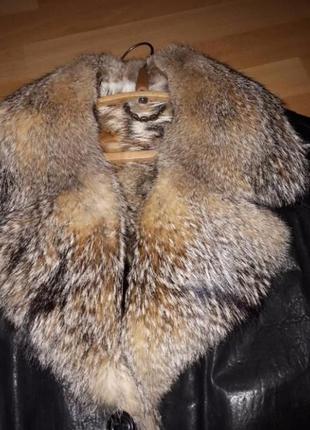 Мужская зимняя кожаная куртка3 фото