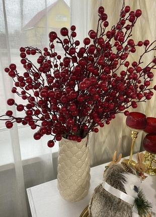 Декоративная ветка с красными ягодами bona di 901-022