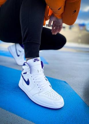 Кросівки nike air jordan 1 retro high court purple2 фото