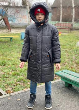 Зимова куртка пальто для хлопчика підлітка