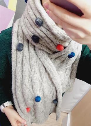 Розкішний теплющий  шарф 🤗45/200 см2 фото