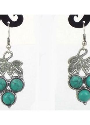 Серьги виноград