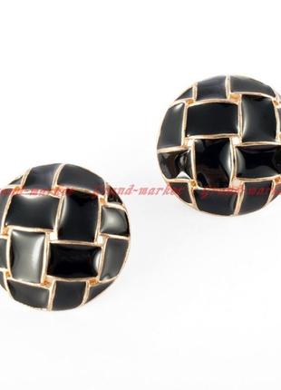 Сережки черні плетенки