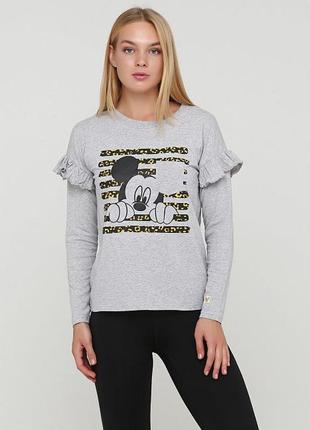 Лонгслив с принтом mickey mouse