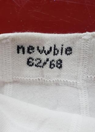 Newbie нарядные хлопковые колготки новорожденной девочке 3-6м 62-68см на новый год3 фото