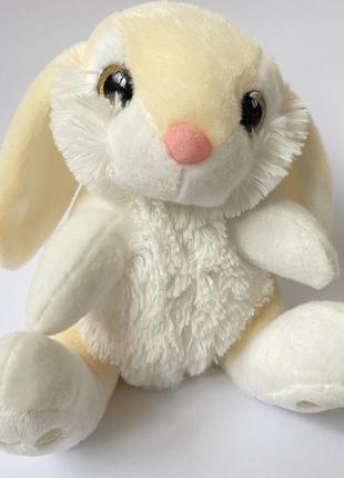 Мягкий плюшевый заяц / зайчонок с блестящими глазками1 фото