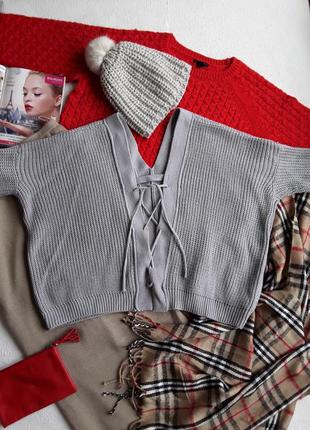 Супермодний люксовий светр зі шнурівкою5 фото