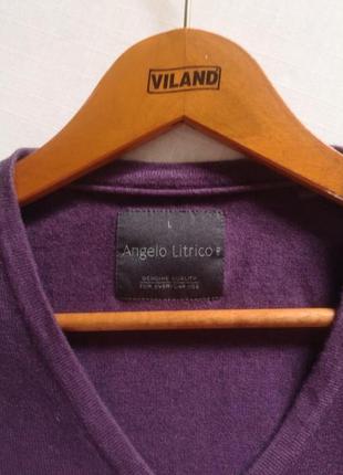 Итальянский, пуловер, свитер, angelo litrico, коттон, фиолетовый, хлопковый, коттоновый,2 фото