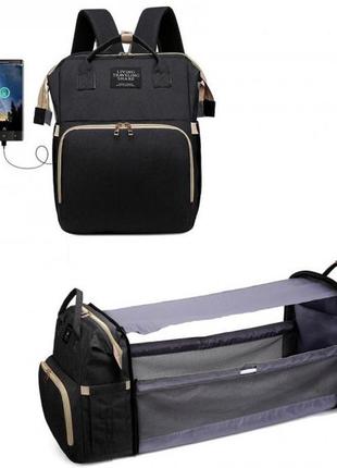 Универсальный рюкзак-кроватка для мам по уходу за детьми living traveling share. цвет: черный6 фото