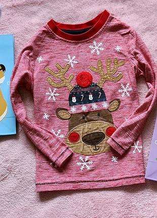 Новорічний реглан з оленем