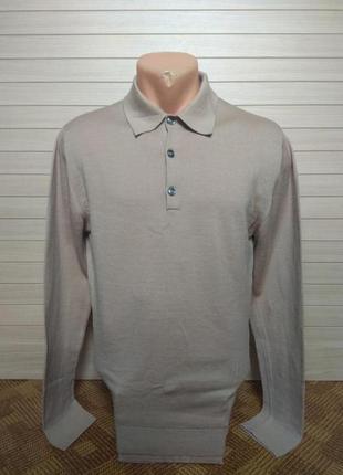 Вовняний джемпер светр поло з вовни 100% вовна від h&m португалія 🍁 s / 46-48рр