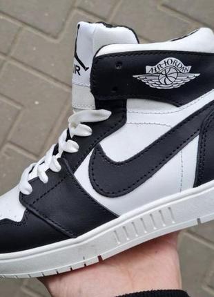 Зимние кожаные кроссовки nike jordan разные цвета