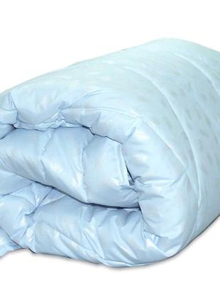 Двуспальное одеяло лебяжий пух теплое  175х215 см. "голубое" 2-сп.1 фото