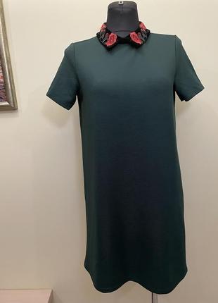 Сукня zara з вишитим комірцем2 фото