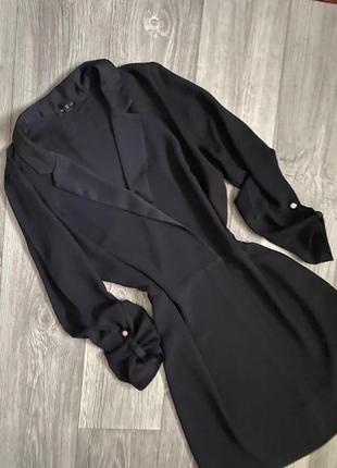 Шикарна шовкова сукня з двубортним коміром, сукня-піджак4 фото