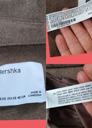 Стильное рубашка пальто в цвете мокко/беж ,bershka,  p  xs-s4 фото