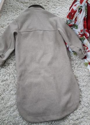 Стильное рубашка пальто в цвете мокко/беж ,bershka,  p  xs-s9 фото