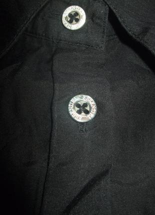 Базовая  черная рубашка премиум бренда,шелк+котон9 фото