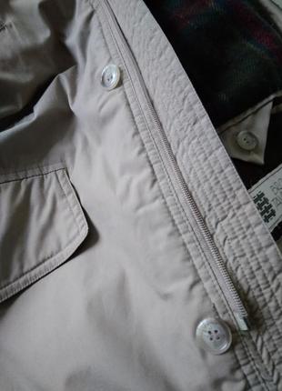 Р 54-56 теплая мужская куртка песочная утепленная на синтепоне на молнии и пуговицах8 фото